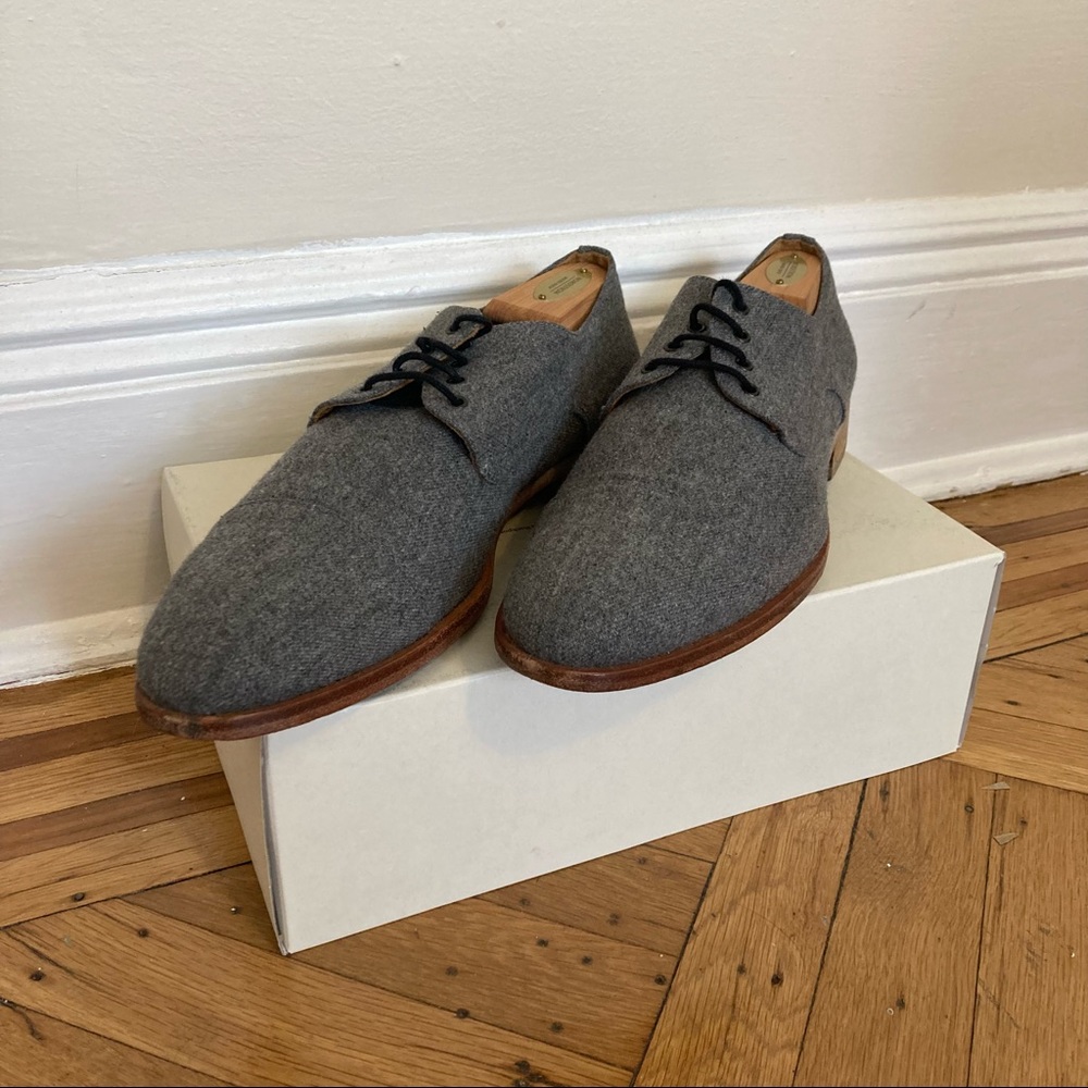 Taft Gray Wool Kennedy Oxford Shoes